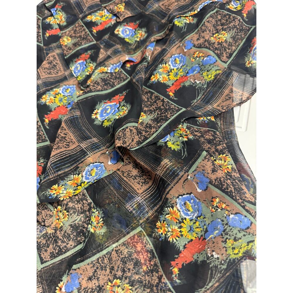 Free People Summer Dress Boho Aztec 
Layered Flowy Floral Size 0 - Picture 2 of 6